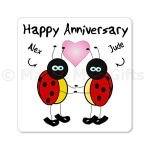 Personalised Happy Anniversary Ladybird Magnet